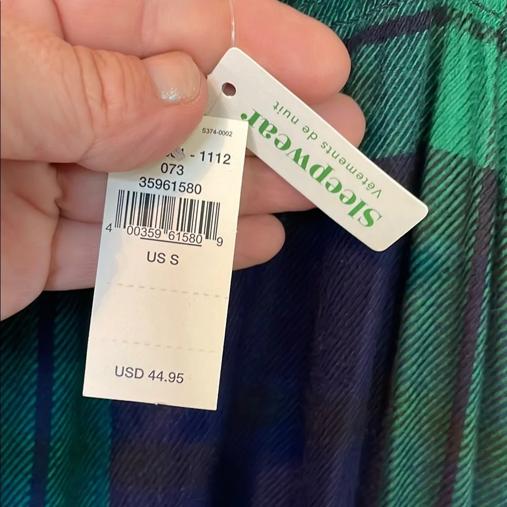 Aerie Green and Blue Plaid Romper Pajama Set